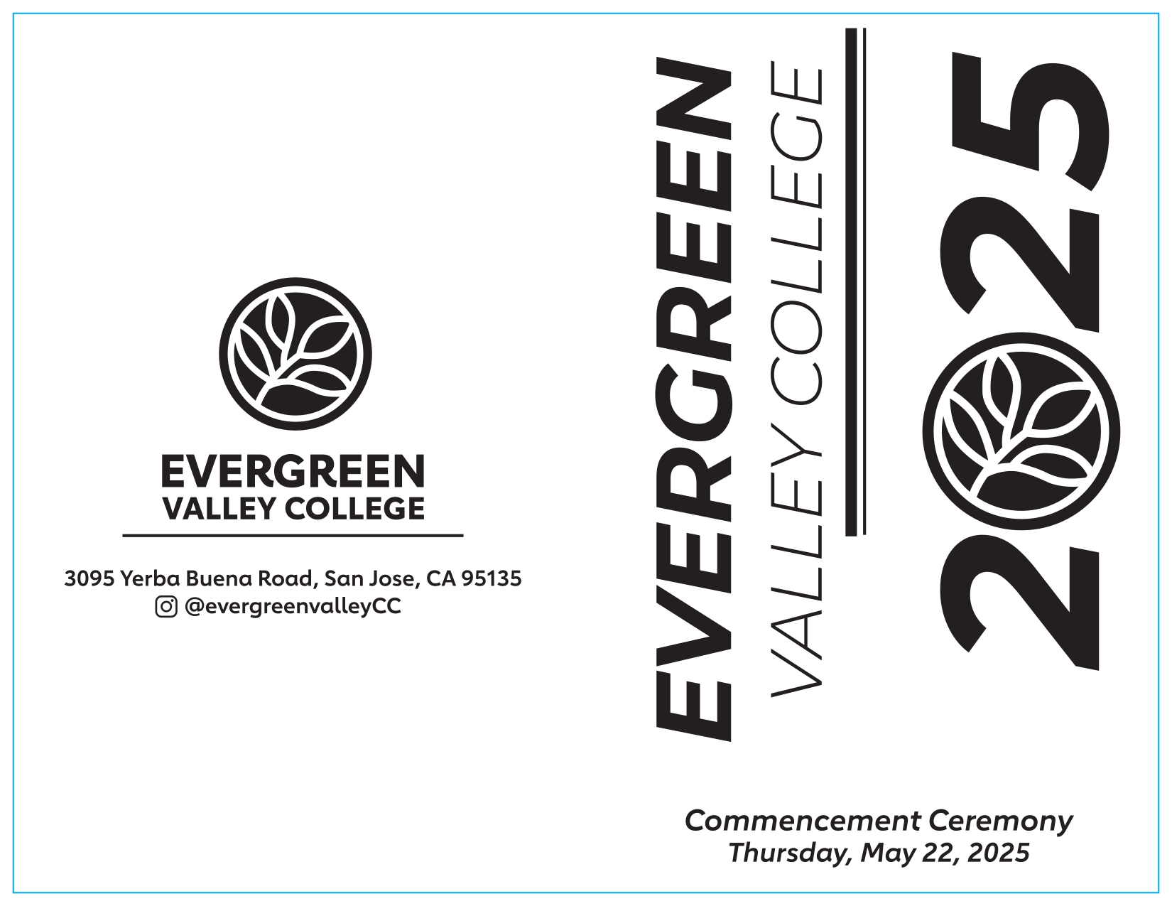 Commencement Cover Design with Vertical Text