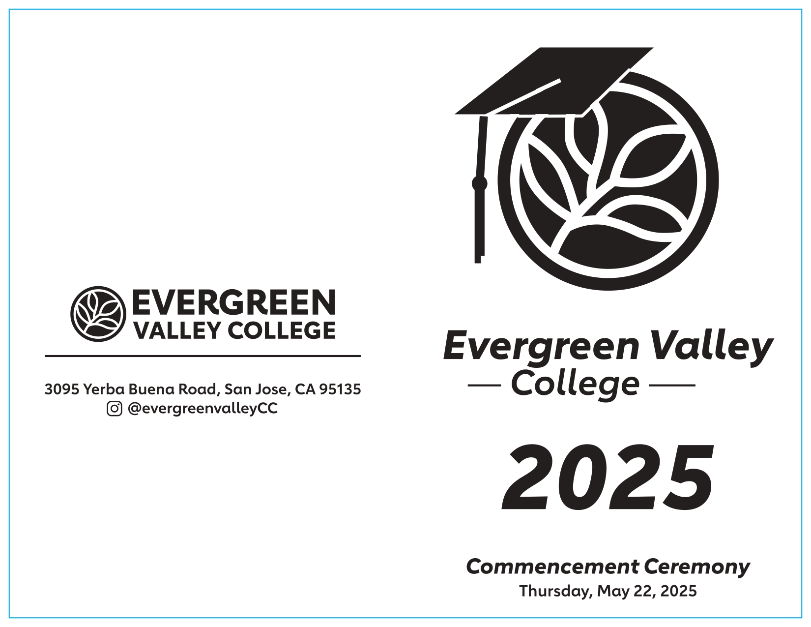 Commencement Cover Design with Graduation Cap
