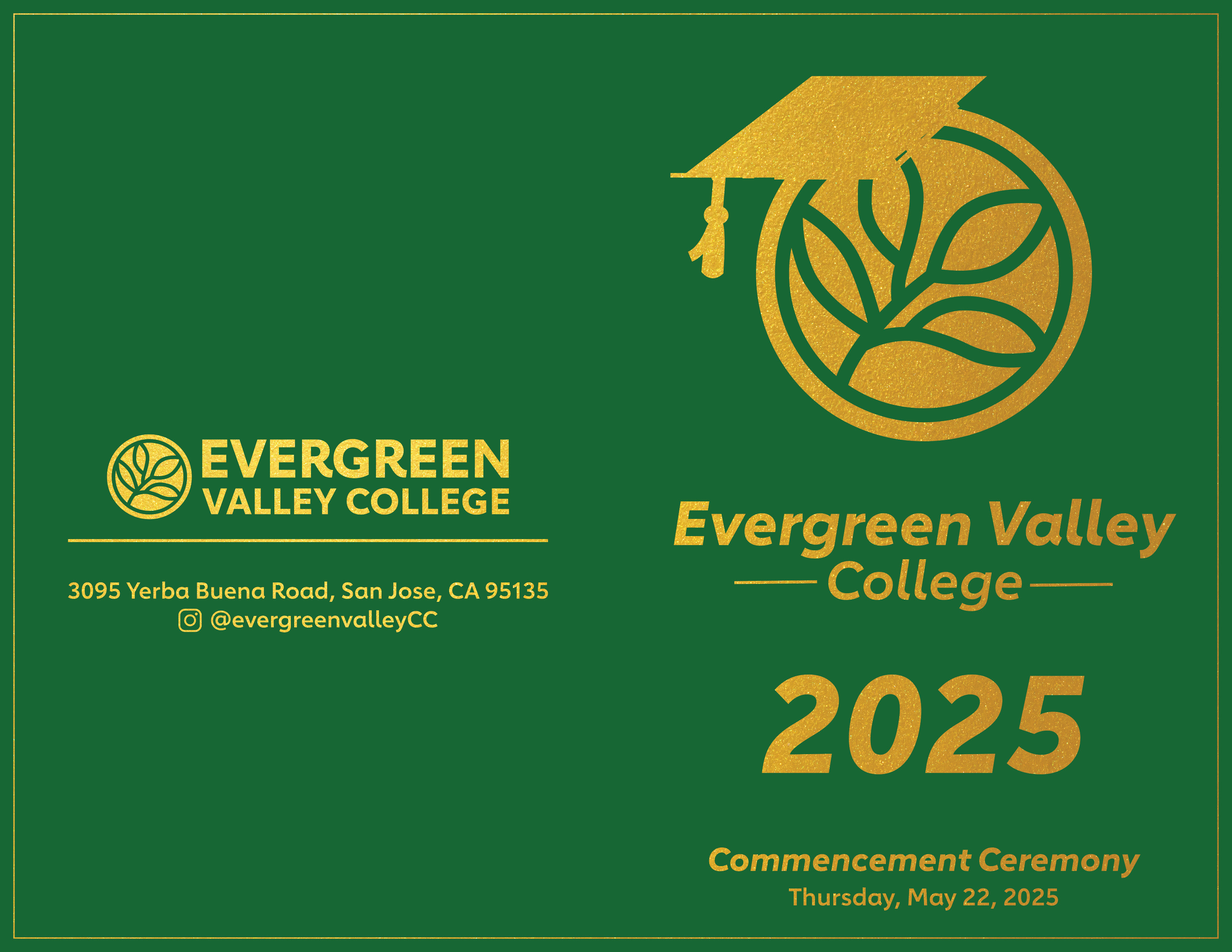 Commencement Cover Design with Graduation Cap in Color