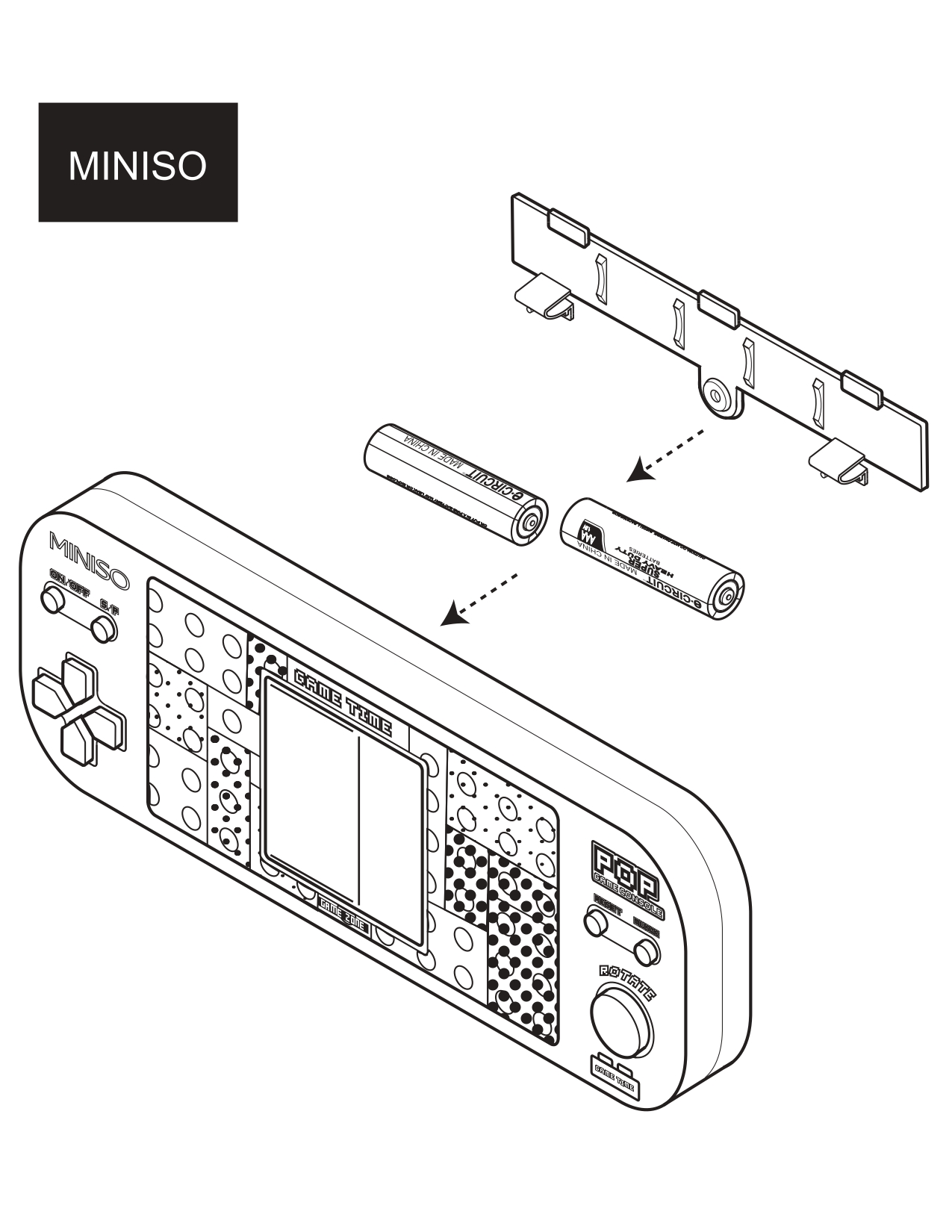 Exploded Technical Illustration in Isometric Perspective of Gaming Controller